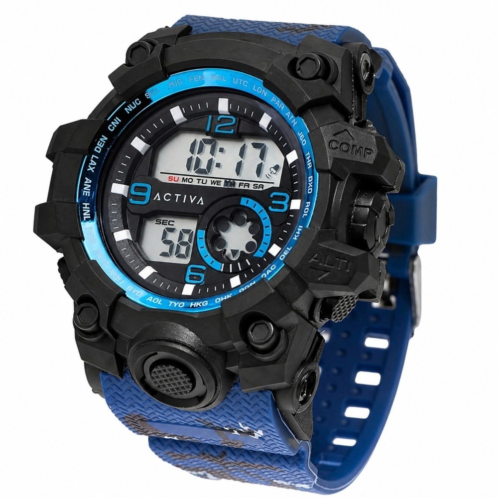 NEW Activa Endurance X Invicta Men's Digital Watch 54.5mm Blue ACW435-003 #1099